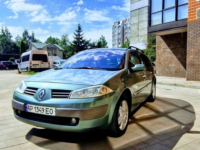 Зеленый Рено Меган, объемом двигателя 1.6 л и пробегом 252 тыс. км за 4250 $, фото 1 на Automoto.ua