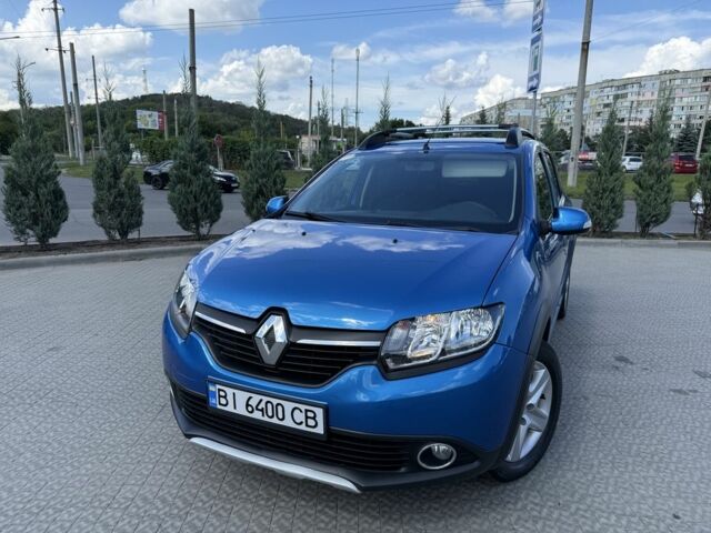 Синий Рено Сандеро, объемом двигателя 1.6 л и пробегом 102 тыс. км за 9164 $, фото 1 на Automoto.ua