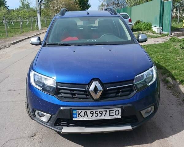 Синій Рено Сандеро, об'ємом двигуна 0.9 л та пробігом 73 тис. км за 11900 $, фото 1 на Automoto.ua