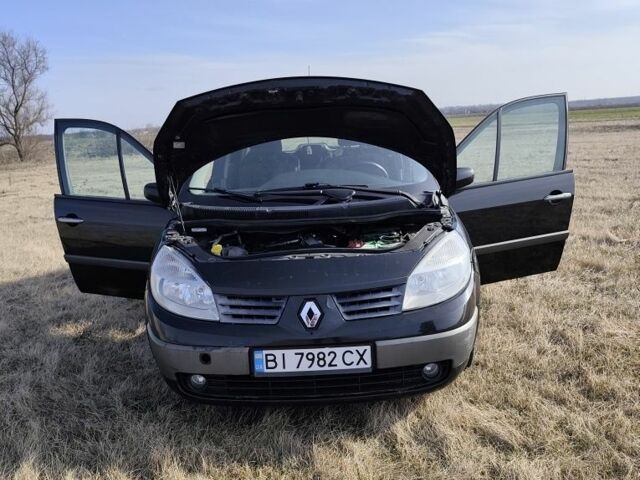 Черный Рено Сценик II, объемом двигателя 1.9 л и пробегом 370 тыс. км за 5100 $, фото 1 на Automoto.ua
