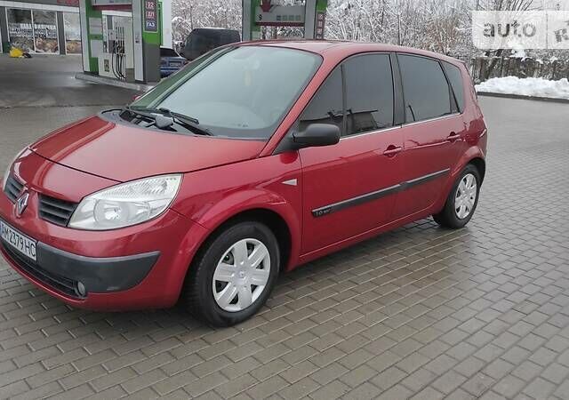 Красный Рено Сценик, объемом двигателя 1.6 л и пробегом 162 тыс. км за 4299 $, фото 1 на Automoto.ua