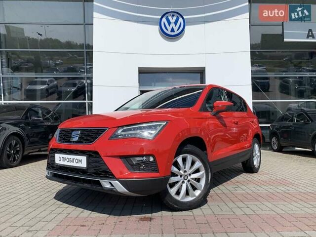 Красный Сеат Ateca, объемом двигателя 1.4 л и пробегом 101 тыс. км за 16700 $, фото 1 на Automoto.ua