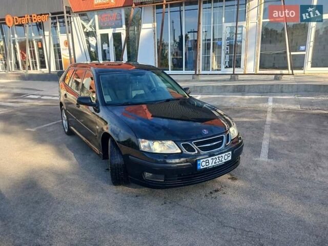Черный Сааб 9-3, объемом двигателя 1.91 л и пробегом 345 тыс. км за 5600 $, фото 1 на Automoto.ua