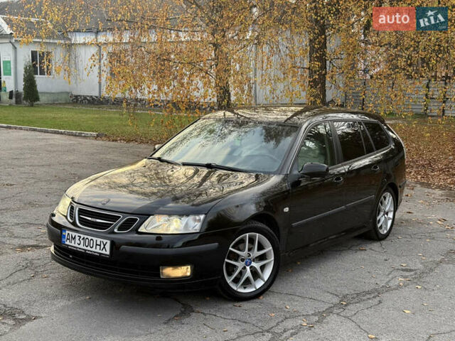 Черный Сааб 9-3, объемом двигателя 2 л и пробегом 306 тыс. км за 7200 $, фото 1 на Automoto.ua