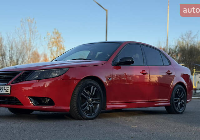 Красный Сааб 9-3, объемом двигателя 1.9 л и пробегом 228 тыс. км за 9500 $, фото 1 на Automoto.ua