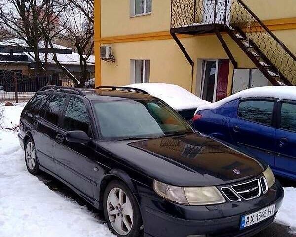 Черный Сааб 9-5, объемом двигателя 2.2 л и пробегом 331 тыс. км за 3800 $, фото 1 на Automoto.ua