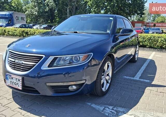 Синий Сааб 9-5, объемом двигателя 2 л и пробегом 201 тыс. км за 13000 $, фото 1 на Automoto.ua