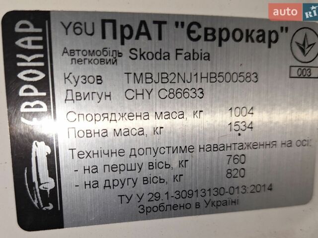 Белый Шкода Фабия, объемом двигателя 1 л и пробегом 175 тыс. км за 6500 $, фото 1 на Automoto.ua