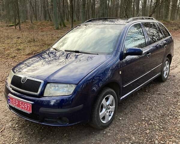Синий Шкода Фабия, объемом двигателя 1.4 л и пробегом 217 тыс. км за 3900 $, фото 1 на Automoto.ua