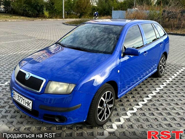 Синий Шкода Фабия, объемом двигателя 1.4 л и пробегом 187 тыс. км за 4500 $, фото 1 на Automoto.ua