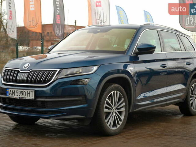 Синий Шкода Kodiaq, объемом двигателя 2 л и пробегом 164 тыс. км за 34455 $, фото 1 на Automoto.ua