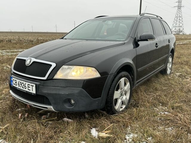 Черный Шкода Октавия Скаут, объемом двигателя 2 л и пробегом 298 тыс. км за 6500 $, фото 1 на Automoto.ua