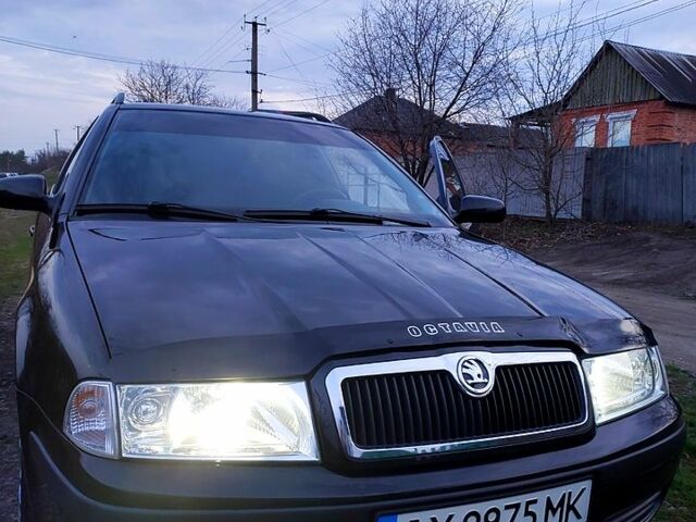 Черный Шкода Октавия, объемом двигателя 1.6 л и пробегом 222 тыс. км за 6500 $, фото 1 на Automoto.ua
