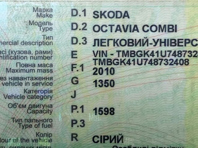 Серый Шкода Октавия, объемом двигателя 1.6 л и пробегом 290 тыс. км за 1600 $, фото 1 на Automoto.ua