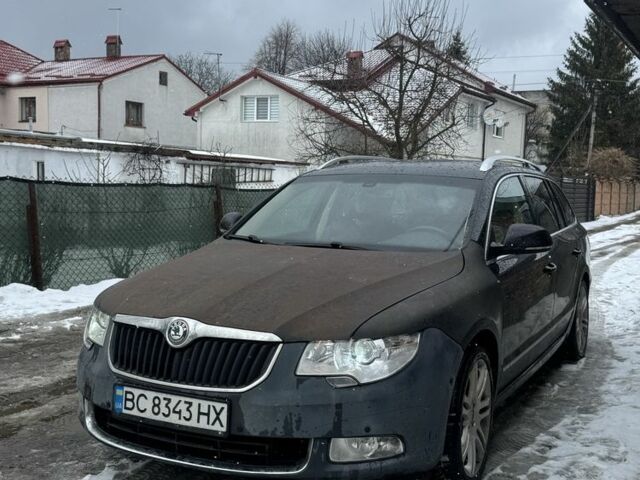 Чорний Шкода Суперб, об'ємом двигуна 2 л та пробігом 212 тис. км за 7600 $, фото 1 на Automoto.ua