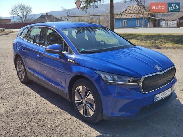 Синий Шкода Enyaq iV, объемом двигателя 0 л и пробегом 15 тыс. км за 24500 $, фото 1 на Automoto.ua