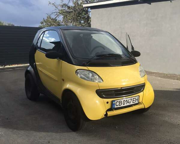 Желтый Смарт Форту, объемом двигателя 0.6 л и пробегом 217 тыс. км за 3200 $, фото 1 на Automoto.ua