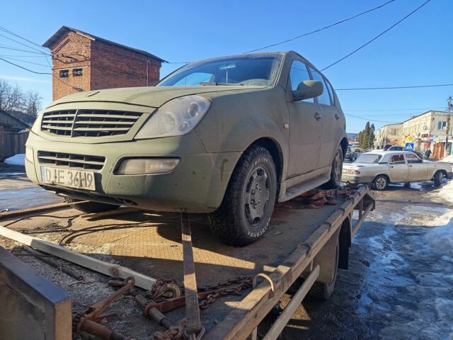 Черный Cанг Йонг Рекстон, объемом двигателя 3 л и пробегом 200 тыс. км за 1300 $, фото 1 на Automoto.ua