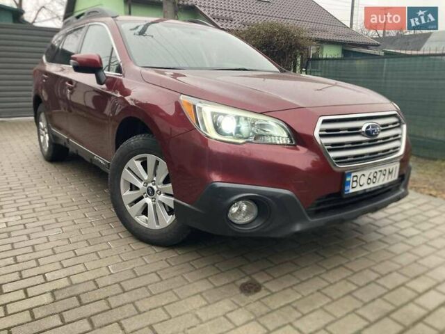 Красный Субару Аутбек, объемом двигателя 2.5 л и пробегом 155 тыс. км за 14100 $, фото 1 на Automoto.ua