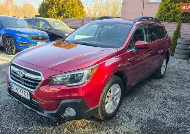 Красный Субару Аутбек, объемом двигателя 2.5 л и пробегом 77 тыс. км за 16500 $, фото 1 на Automoto.ua