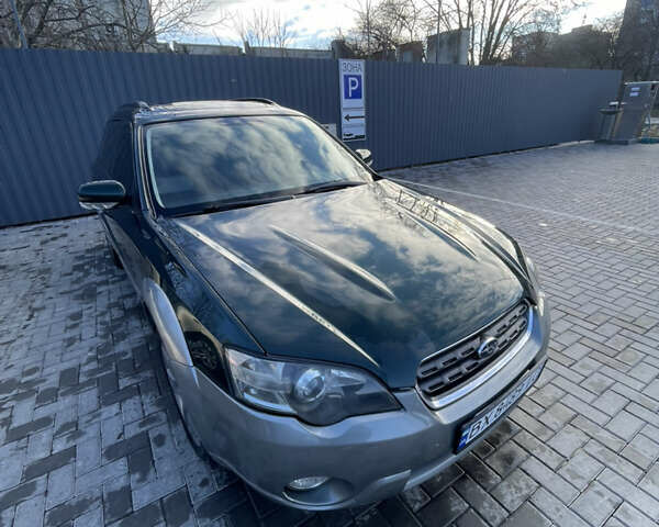 Зеленый Субару Аутбек, объемом двигателя 3 л и пробегом 307 тыс. км за 6400 $, фото 1 на Automoto.ua