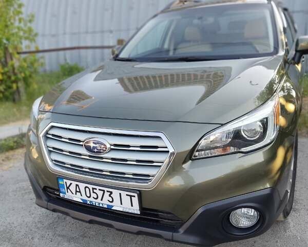 Зелений Субару Аутбек, об'ємом двигуна 2.5 л та пробігом 109 тис. км за 14990 $, фото 1 на Automoto.ua