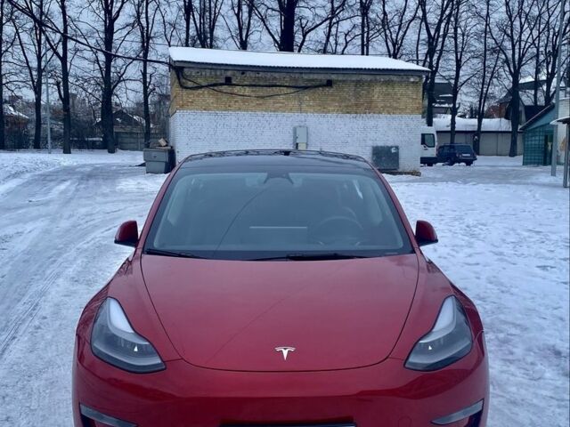 Красный Тесла Модель 3, объемом двигателя 0 л и пробегом 55 тыс. км за 21000 $, фото 1 на Automoto.ua