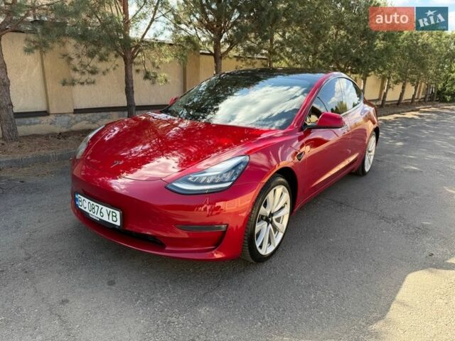 Красный Тесла Модель 3, объемом двигателя 0 л и пробегом 72 тыс. км за 16700 $, фото 1 на Automoto.ua