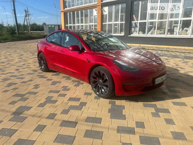 Червоний Тесла Модель 3, об'ємом двигуна 0 л та пробігом 46 тис. км за 28950 $, фото 1 на Automoto.ua