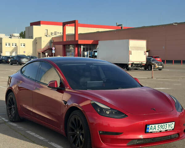 Красный Тесла Модель 3, объемом двигателя 0 л и пробегом 86 тыс. км за 21900 $, фото 1 на Automoto.ua