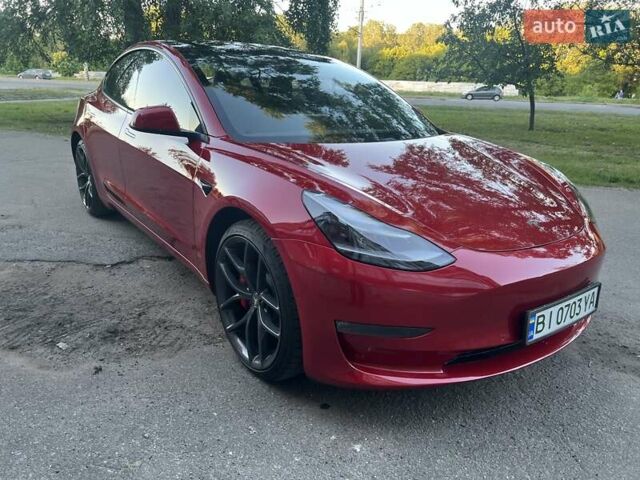 Красный Тесла Модель 3, объемом двигателя 0 л и пробегом 6 тыс. км за 26900 $, фото 1 на Automoto.ua