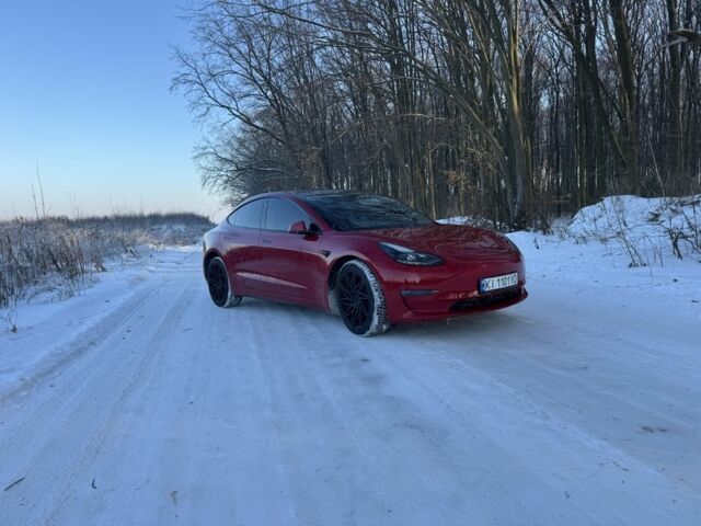 Красный Тесла Модель 3, объемом двигателя 0 л и пробегом 57 тыс. км за 21900 $, фото 1 на Automoto.ua