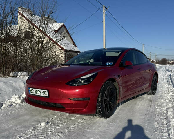 Красный Тесла Модель 3, объемом двигателя 0 л и пробегом 156 тыс. км за 19000 $, фото 1 на Automoto.ua