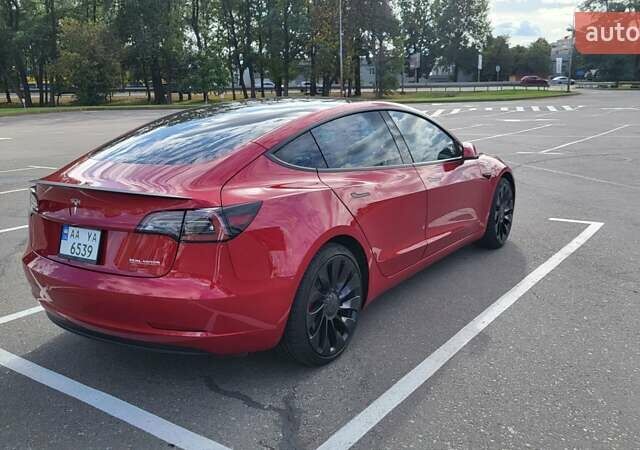 Красный Тесла Модель 3, объемом двигателя 0 л и пробегом 8 тыс. км за 42000 $, фото 1 на Automoto.ua