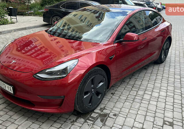 Красный Тесла Модель 3, объемом двигателя 0 л и пробегом 105 тыс. км за 22500 $, фото 1 на Automoto.ua