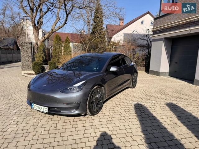 Серый Тесла Модель 3, объемом двигателя 0 л и пробегом 80 тыс. км за 23700 $, фото 1 на Automoto.ua