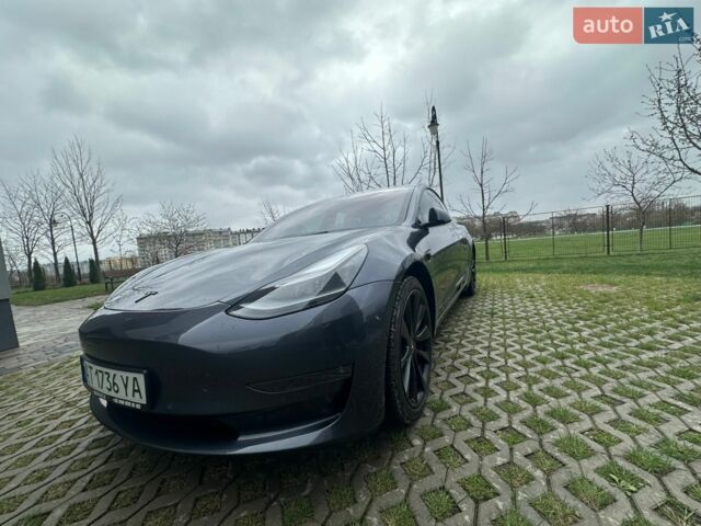 Серый Тесла Модель 3, объемом двигателя 0 л и пробегом 57 тыс. км за 21900 $, фото 1 на Automoto.ua