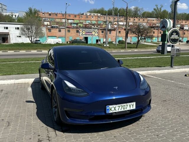 Синий Тесла Модель 3, объемом двигателя 0 л и пробегом 55 тыс. км за 22000 $, фото 1 на Automoto.ua