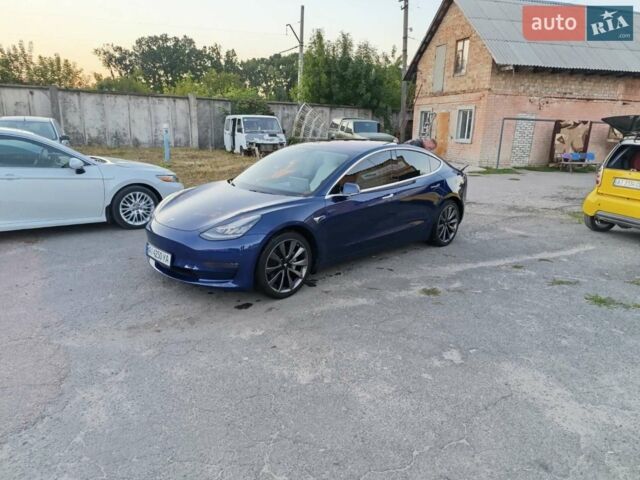 Синий Тесла Модель 3, объемом двигателя 0 л и пробегом 77 тыс. км за 19500 $, фото 1 на Automoto.ua
