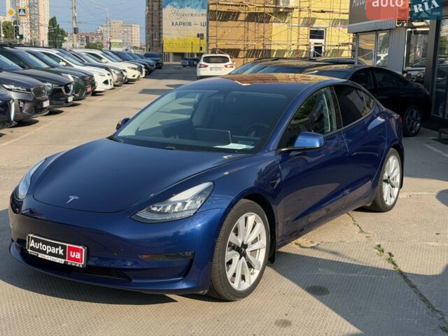 Синий Тесла Модель 3, объемом двигателя 0 л и пробегом 95 тыс. км за 14990 $, фото 1 на Automoto.ua