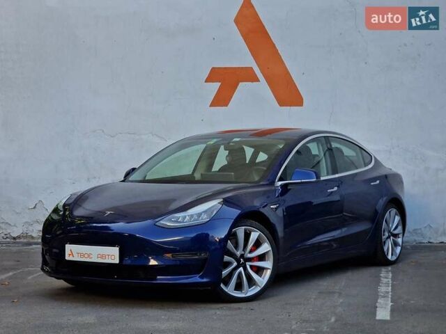 Синий Тесла Модель 3, объемом двигателя 0 л и пробегом 98 тыс. км за 19990 $, фото 1 на Automoto.ua