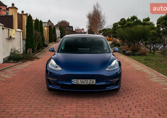 Синий Тесла Модель 3, объемом двигателя 0 л и пробегом 77 тыс. км за 18999 $, фото 1 на Automoto.ua