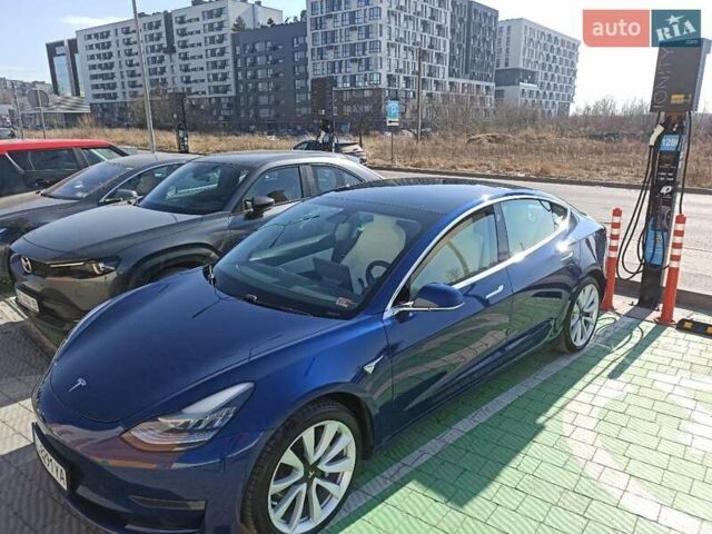 Синий Тесла Модель 3, объемом двигателя 0 л и пробегом 53 тыс. км за 20500 $, фото 1 на Automoto.ua