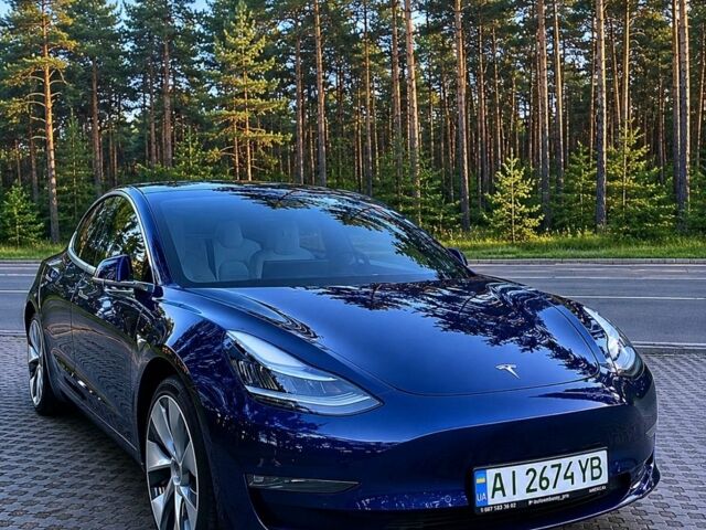 Синий Тесла Модель 3, объемом двигателя 0 л и пробегом 162 тыс. км за 17999 $, фото 1 на Automoto.ua