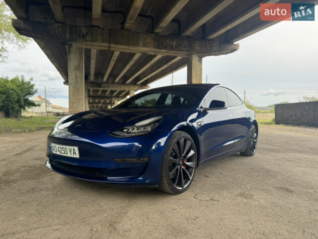 Синій Тесла Модель 3, об'ємом двигуна 0 л та пробігом 140 тис. км за 21555 $, фото 1 на Automoto.ua