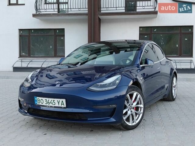 Синий Тесла Модель 3, объемом двигателя 0 л и пробегом 82 тыс. км за 18900 $, фото 1 на Automoto.ua