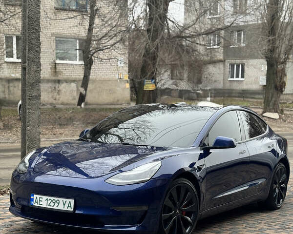 Синий Тесла Модель 3, объемом двигателя 0 л и пробегом 60 тыс. км за 21500 $, фото 1 на Automoto.ua