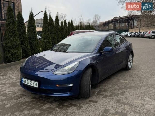 Синий Тесла Модель 3, объемом двигателя 0 л и пробегом 36 тыс. км за 21500 $, фото 1 на Automoto.ua