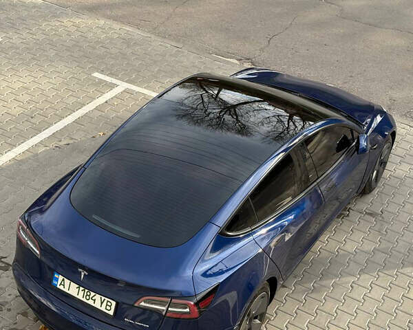 Синий Тесла Модель 3, объемом двигателя 0 л и пробегом 65 тыс. км за 21100 $, фото 1 на Automoto.ua