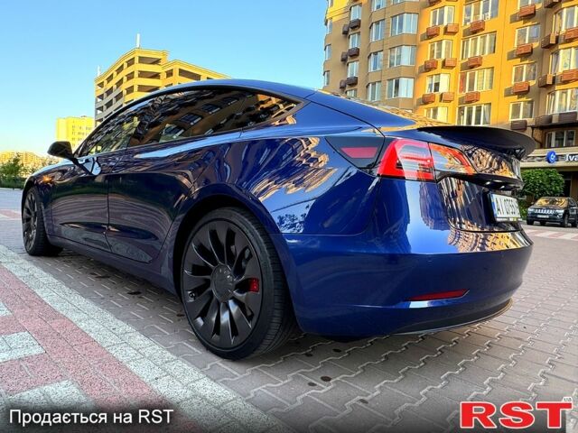 Синий Тесла Модель 3, объемом двигателя 0.36 л и пробегом 100 тыс. км за 22500 $, фото 1 на Automoto.ua